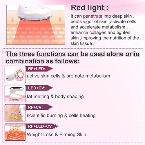 Máquina de eliminación de celulitis por ultrasonido Dispositivo de eliminación de grasa por cavitación RF Luz roja Tonificación corporal Reafirmante de la piel
