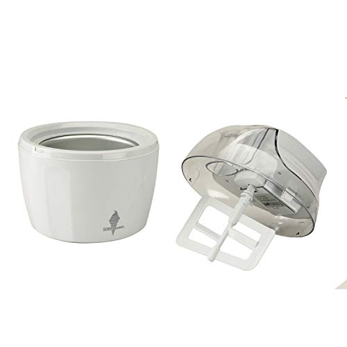 Máquina de helados Sensio Home - Máquina de sorbetes para helados Máquina de yogurt congelado Paleta mezcladora desmontable - Fácil de operar - Incluye recetas extra de libros electrónicos (Blanco)