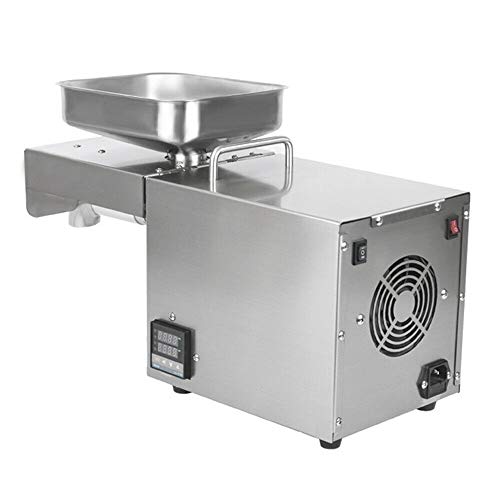 Máquina de prensa de aceite,Eléctrico Automático Comercial Extractor de prensa de aceite para Flax Maní Cáñamo Semillas de cáñamo Canola Sésamo 2000W