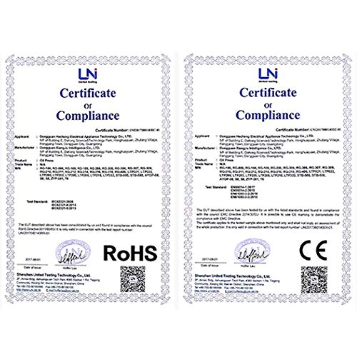 Máquina de prensa de aceite,Eléctrico Automático Comercial Extractor de prensa de aceite para Flax Maní Cáñamo Semillas de cáñamo Canola Sésamo 2000W