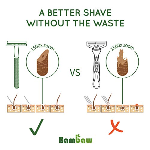 Maquinilla Afeitar Mujer| Oro Rosa | Maquinilla Mujer | Incluye Soporte Cuchillas Afeitar Mujer | Productos Ecologicos | Maquinilla Clasica | Safety Razor | Shaving Razor | Bambaw