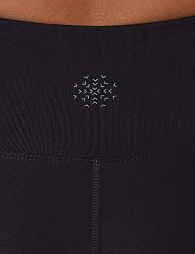 Marca Amazon, Aurique Leggings deportivos para Mujer, Negro/Carmín/Blanco, S