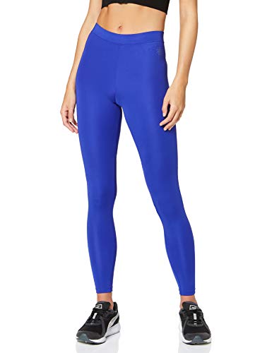 Marca Amazon - AURIQUE Mallas Largas de Deporte Mujer, Azul (Cobalt Blue), 38, Label:S