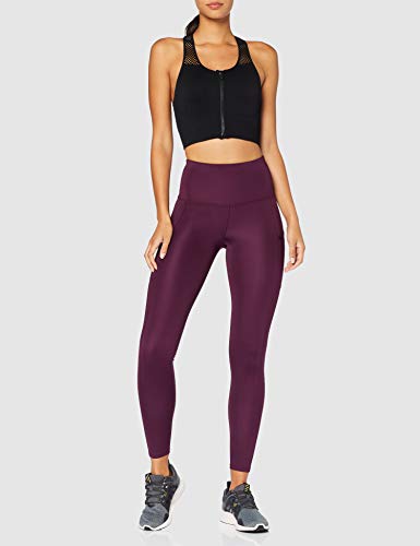 Marca Amazon - AURIQUE Mallas para Correr con Tiro Alto Mujer, Morado (Potent Purple), 38, Label:S