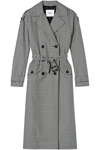 Marca Amazon - find. Gabardina Oversized de Cuadros para Mujer, Gris (Grey), 44, Label: XL