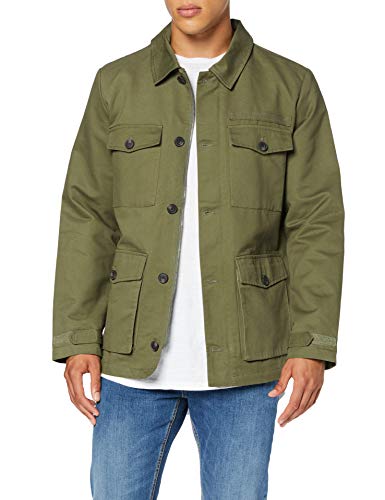 Marca Amazon - find. Guerrera de Algodón Hombre, Verde (Khaki), XS, Label: XS