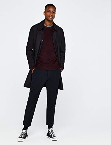 Marca Amazon - find. Impermeable Hombre, Negro (Black), L, Label: L