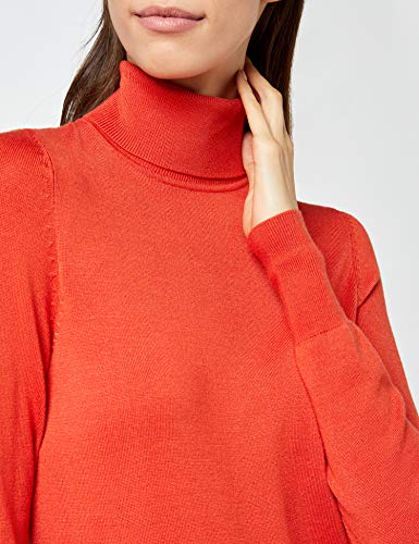 Marca Amazon - find. Jersey con Cuello Cisne Mujer, Rojo (Red), 40, Label: M