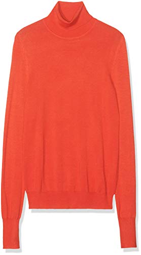 Marca Amazon - find. Jersey con Cuello Cisne Mujer, Rojo (Red), 40, Label: M