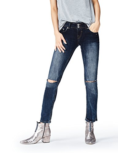 Marca Amazon - find. Vaqueros Ajustados con Rotos Mujer, Azul (Lilla Wash), 32W / 32L, Label: 32W / 32L