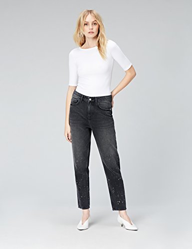 Marca Amazon - find. Vaqueros Mom Mujer, Gris (Dk Grey), 28W / 32L, Label: 28W / 32L