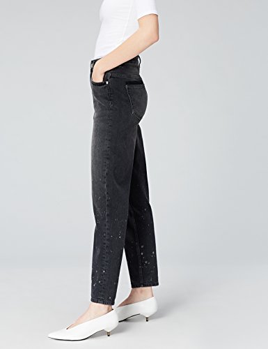 Marca Amazon - find. Vaqueros Mom Mujer, Gris (Dk Grey), 28W / 32L, Label: 28W / 32L