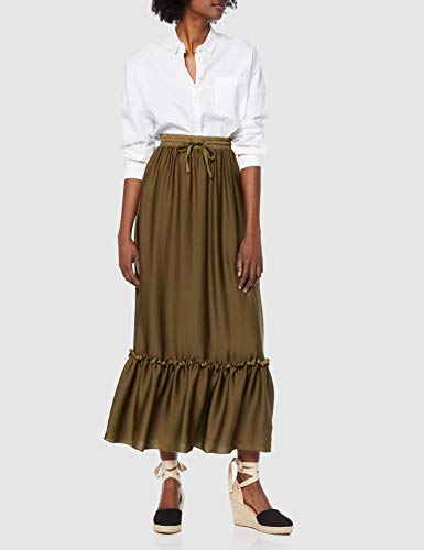 Marca Amazon - find. Wedge Close Toe Canvas Espadrille Sandalias Punta Cerrada, Negro Black, 38 EU