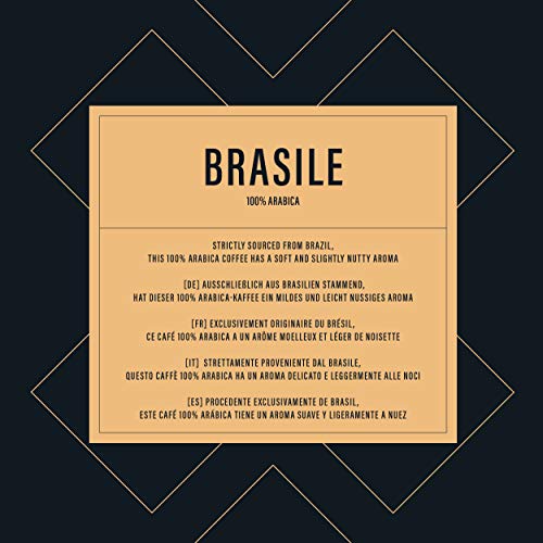 Marca Amazon - Happy Belly Café molido "BRASILE" (4 x 250g)