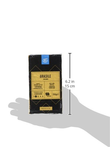 Marca Amazon - Happy Belly Café molido "BRASILE" (4 x 250g)