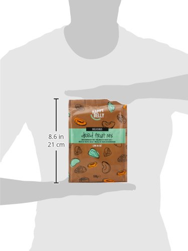 Marca Amazon - Happy Belly Mezcla de frutas deshidratada, 500 g