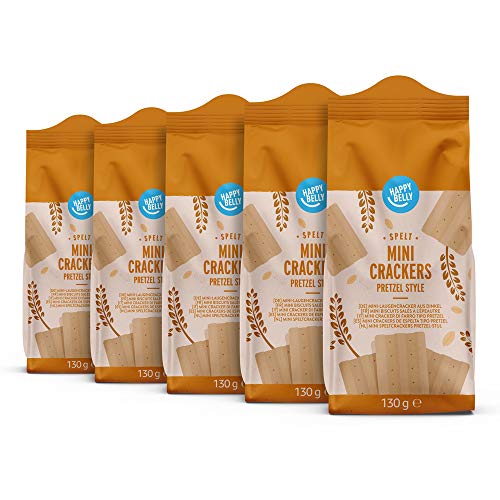 Marca Amazon – Happy Belly – Minipretzels, 5 x 130 g
