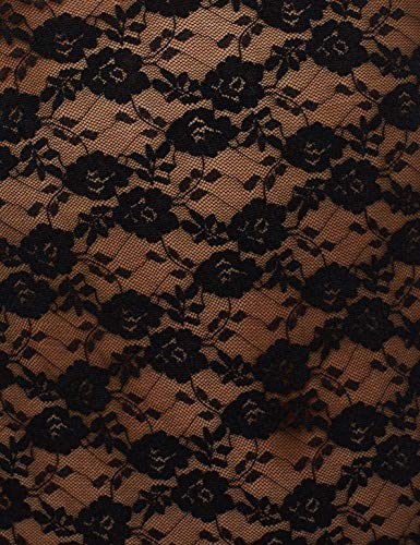 Marca Amazon - Iris & lilly Camiseta de Tirantes de Encaje Mujer, Pack de 2, Negro (Black), L, Label: L