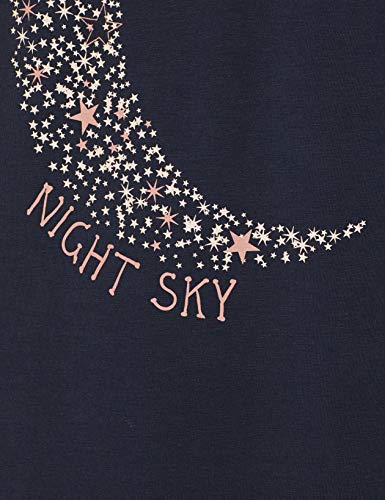 Marca Amazon - IRIS & LILLY Camisón de Manga Larga de Algodón Mujer, Azul (Night Sky), XS, Label: XS