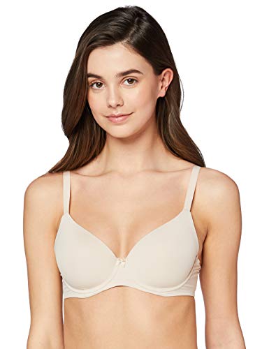 Marca Amazon - Iris & Lilly Sujetador Copa Alta Mujer, Beige (Nude), 90E, Label: 34DD