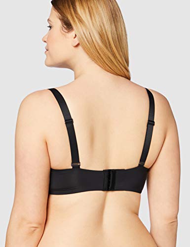 Marca Amazon - Iris & Lilly Sujetador Estilo Camiseta Mujer, Negro (Black), 95C, Label: 36C