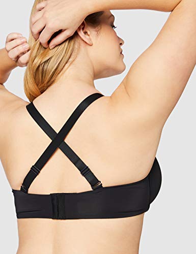 Marca Amazon - Iris & Lilly Sujetador Estilo Camiseta Mujer, Negro (Black), 95C, Label: 36C