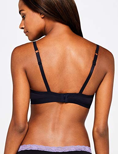 Marca Amazon - IRIS & LILLY Sujetador sin Aros con Relleno Mujer, Azul (Navy Sky), 90B, Label: 34B