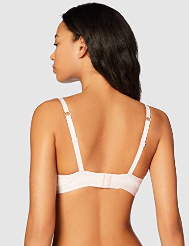 Marca Amazon - IRIS & LILLY Sujetador sin Aros con Relleno Mujer, Rosa (Soft Pink), 90D, Label: 34D