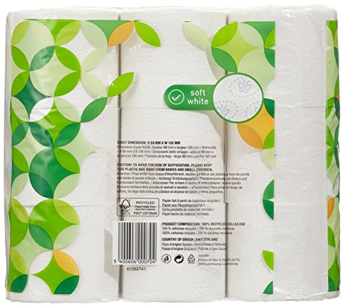 Marca Amazon - Presto! Papel higiénico de 3 capas ECO - 36 (4x9) rollos (200 hojas x rollo)