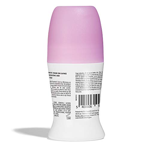 Marca Amazon - Solimo Desodorante roll-on, perfume fresco de salvia, unisex, Paquete de 6 (6 x 50 ml)