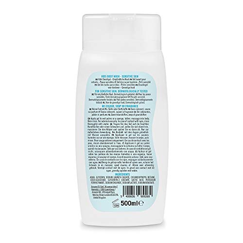 Marca Amazon - Solimo Gel de ducha para niños - Pieles sensibles - Pack de 6 (500ml x 6)