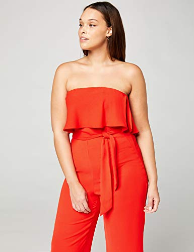 Marca Amazon - TRUTH & FABLE Mono Mujer, Rojo (Red), 38, Label: S