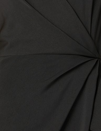 Marca Amazon - TRUTH & FABLE Vestido Túnica Detalle Retorcido Mujer, Negro (Black), 46, Label: XXL
