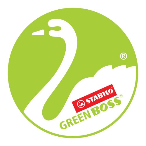 Marcador fluorescente ecológico STABILO GREEN BOSS - Fabricado en un 83% con plásticos reciclados - Caja con 10 unidades - Color verde