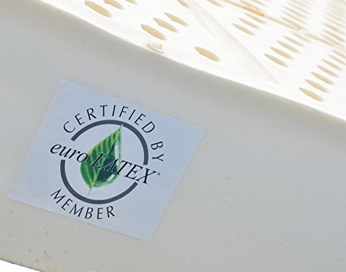 Marcapiuma - Colchón Látex Matrimonio 150x190 Alto 18 cm - SEVENLIFE 18 - H2 Medio/Blando - 7 Zonas Ergonómico Antiácaros Antialérgico - Funda desenfundable Aloe Vera - 100% Fabricado en Italia