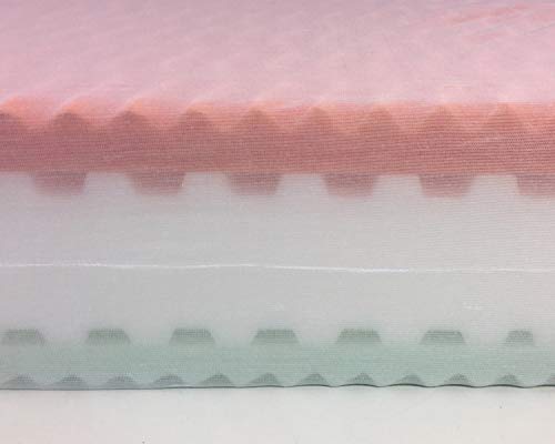 Marcapiuma - Colchón viscoelástico Individual Memory Bio 80x190 Alto 22 cm - Rainbow Plus - H3 Firme 5 Zonas Producto Sanitario CE Funda desenfundable Silver Antiácaros 100% Fabricado en Italia