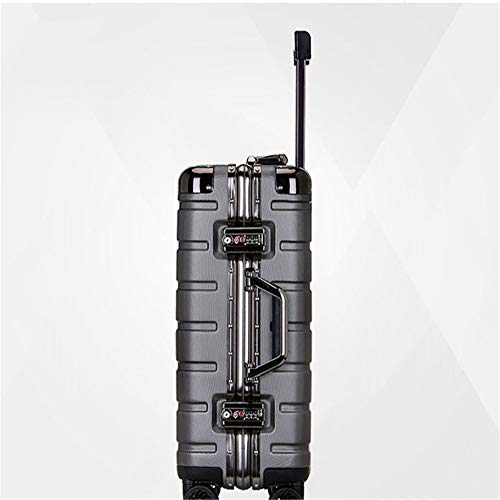 Marco De Aluminio Caja De La Carretilla De Equipajes Caja Universal De La Rueda Silenciosa De Freno De Rueda De Embarque Maleta Contraseña del Cuadro De Estilo Coreano,Oro,24inch