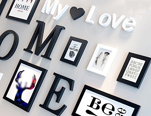 Marco Madera Foto Muro, Creativa Moderna Simple Salón Restaurante Club Foto Marco Colgante Pared Decoración Combinada Dimensional Barra De Efecto Visual Decoración hogareña ( Color : A )