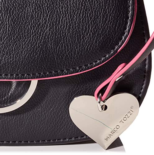 Marco Tozzi 2-2-61012-24 - Bolso de hombro de Sintético Mujer, color Negro, talla 4,5x7x19 cm (B x H x T)