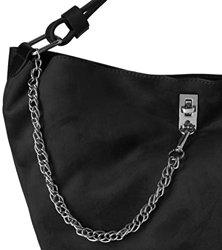 MARIA MARE Mariamare Helga, Shopper para Mujer, Negro (Sof/Ness Negro), 18.50x31x21 cm (W x H x L)