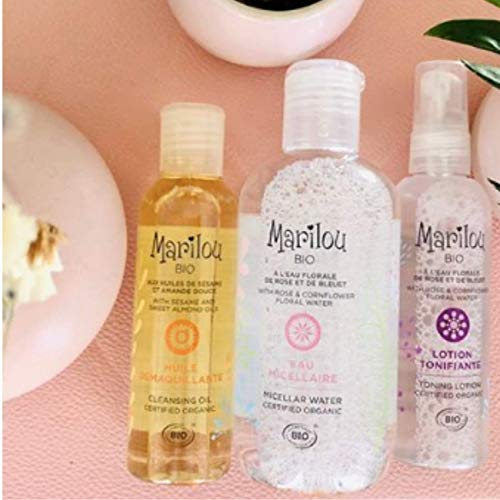 Marilou Bio – Gama Classic – Cuidado para el rostro – Aceite desmaquillante – Botella de 100 ml – Sí al aceite. Desmaquillante, hidrata, calma