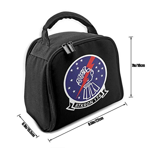 Marina de los EE. UU. VA-176 Bolsa aislada Bolsa de almuerzo Caja de almuerzo aislada Bolsa de mano Bolsa de refrigerador para trabajo de picnic