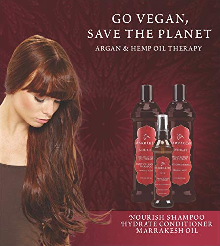 Marrakesh Nourish Daily Cleansing Argan & Hemp Oil Therapy Unisex No profesional Champú 739ml - Champues (Unisex, No profesional, Champú, 739 ml, Hidratante, Nutrición, Nuez de argán)
