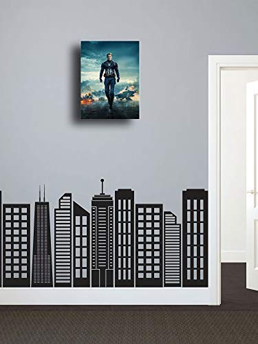 Martillo, héroe, disfraz, escudo, Marvel, Capitán América, elegante arte de la pared impresiones sobre lienzo para sala de estar dormitorio 61 x 91 cm