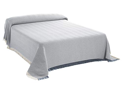 Martina Home Espiga - Foulard Multiusos, Crudo Gris, 230 x 260 cm, tela