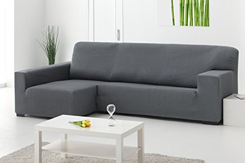 Martina Home Tunez Funda Sofá para Chaise Longue, Tela, Gris, Brazo izquierdo corto