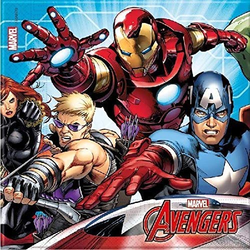 Marvel Avengers Assemble Party Vajilla Platos Tazas Servilletas Mantel Gratis Globos Marco de Fotos de latón-16 Invitados