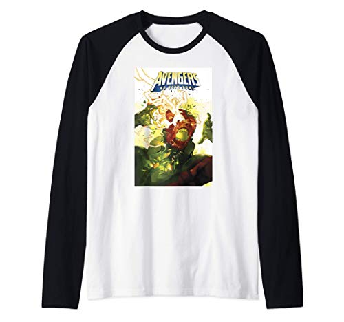 Marvel Avengers No Road Home Stuck On Nyx Comic Book Cover Camiseta Manga Raglan