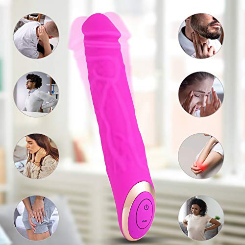 Masajeador, 10 modos, carga USB, 100% impermeable, morado (nuevo)