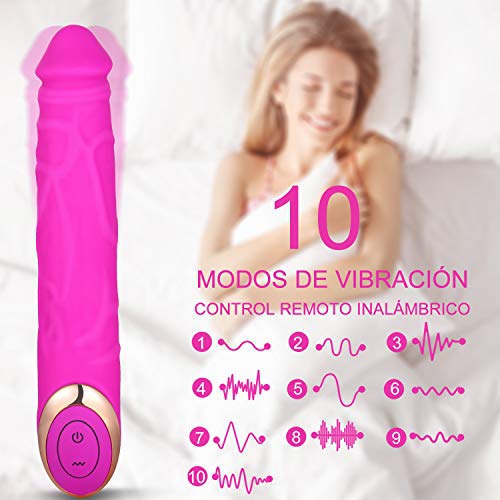 Masajeador, 10 modos, carga USB, 100% impermeable, morado (nuevo)